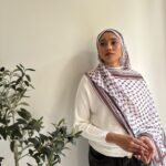 Brown Keffiyah - Printed Chiffon - Image 2