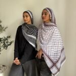 Brown Keffiyah - Printed Chiffon - Image 3