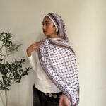 Brown Keffiyah - Printed Chiffon